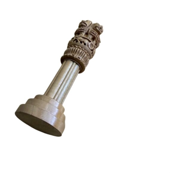 Wooden Ashok Stambh Pillar NWOT - Picture 2 of 3